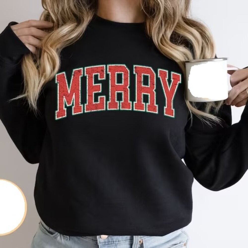 Merry Christmas Sweatshirt Christmas Sweatshirt Cute Winter Sweater 17